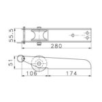 10-11883-304-Stainless-Steel-Bow-Roller-measure