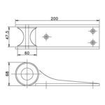 10A-06050-316-Stainless-Steel-Bow-Roller-measure