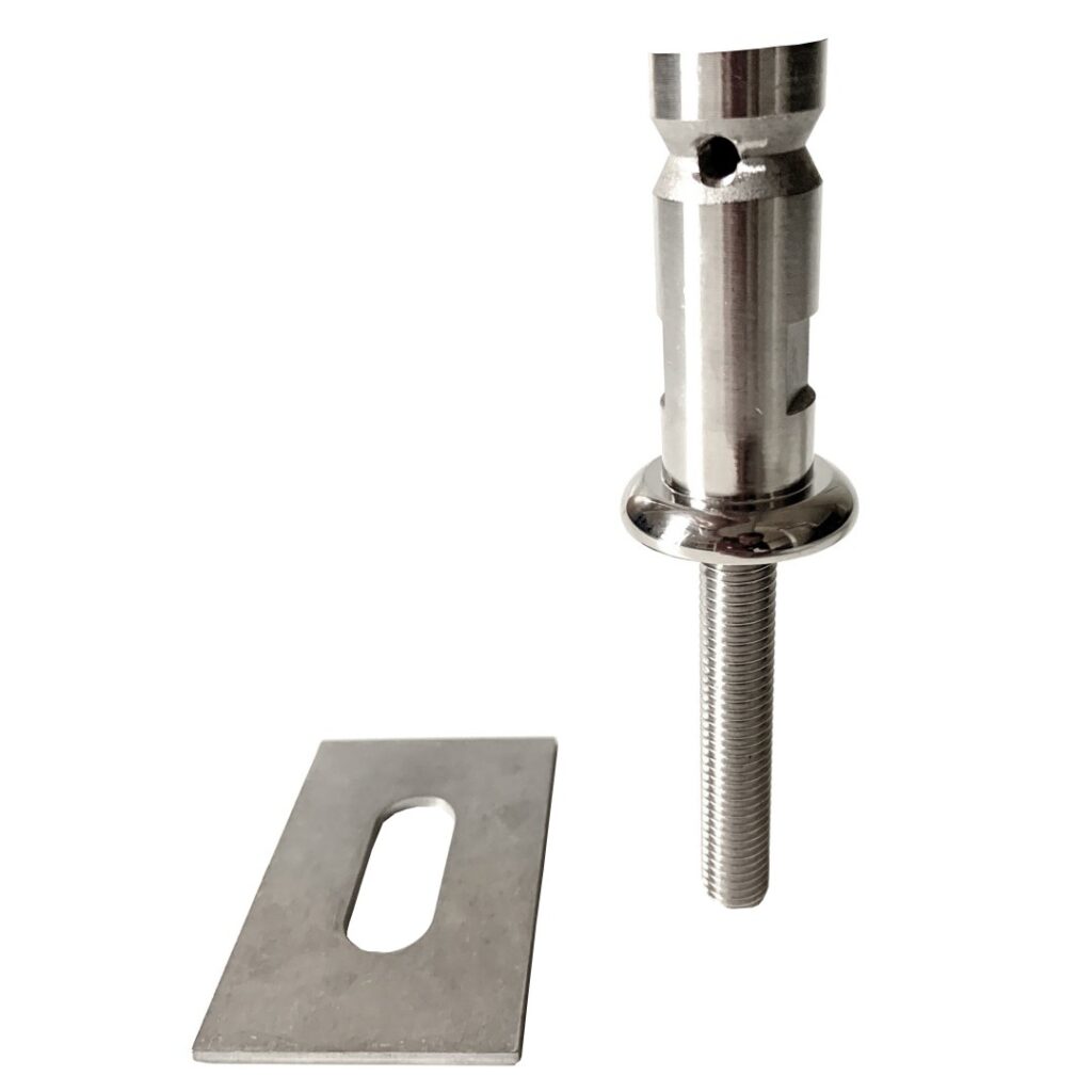 90 Deg Male Stanchion / Rail Base