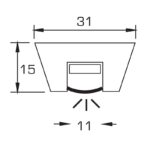 14-9530-5-Mahogany-Profile-for-Light-Strip-Measure