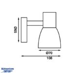 14-LR3USB-LED-Reading-Light-Dimensions