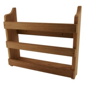 Solid Teak Magazine Rack - Open Back