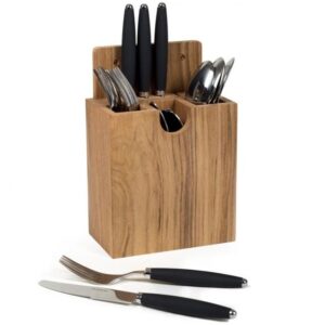 Solid Teak Cutlery Holder