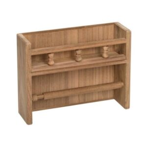 Solid Teak Spice & Paper Towel Rack