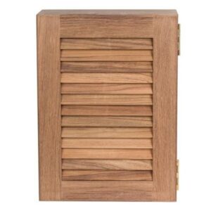 Teak Bathroom Cabinet with Louvre Door