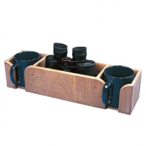 Solid Teak Mug & Binocular Holder