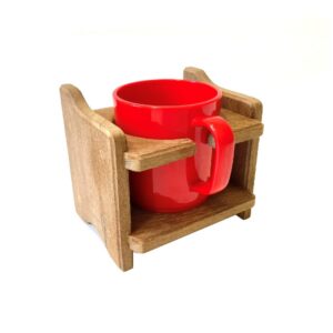 Solid Teak Mug / Glass Holder