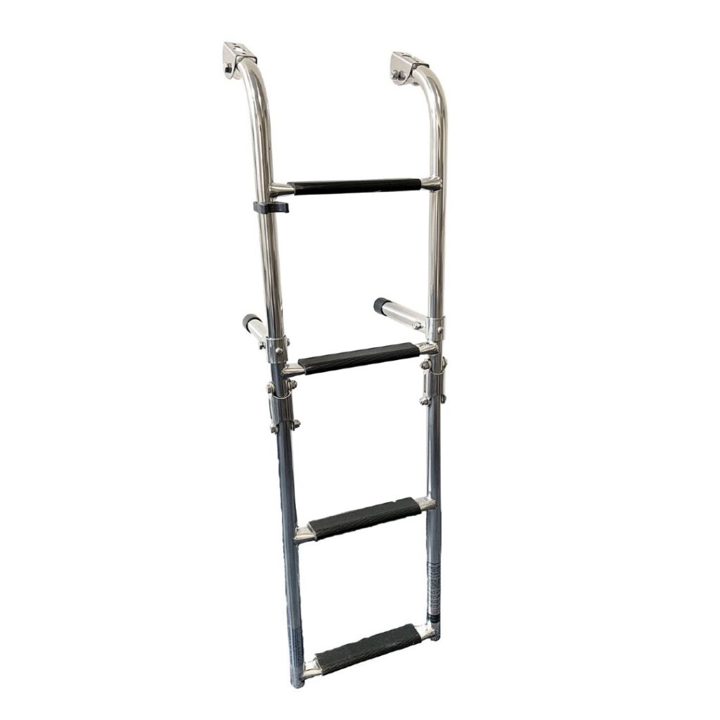 Over Platform 1-4 Step Folding Telescopic Ladder