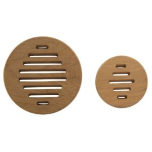 Teak Louvered Insert Round