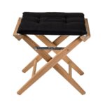 Solid-Teak-Directors-Stool-Un-Oiled-Black-Cushion