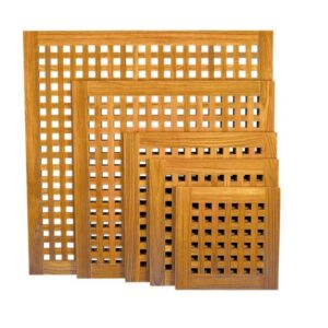 Square Teak Gratings