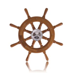 Stazo Solid Teak Steering Wheel - Type 10