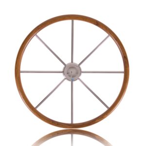 Stazo Solid Teak Steering Wheel - Type 13