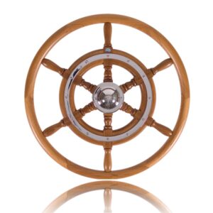 Stazo Solid Teak Steering Wheel - Type 2