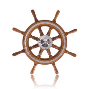 Stazo Solid Teak Steering Wheel - Type 9