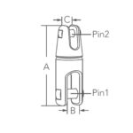 Anchor Connector Single Swivel - Dimensions