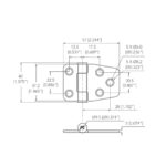 Friction Hinge Asymmetric Leaf Drawing