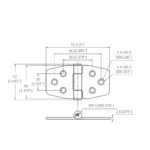 Friction Hinge Matched Leaf Size Drawing