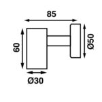 Minitube LED Berth Light D4 - Dimensions