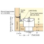 Push Button Latch Dimensions